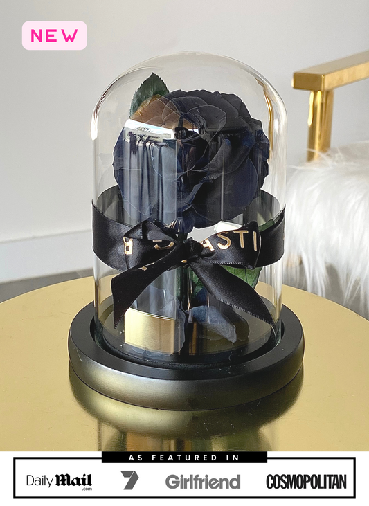 Black Mini Rose Dome